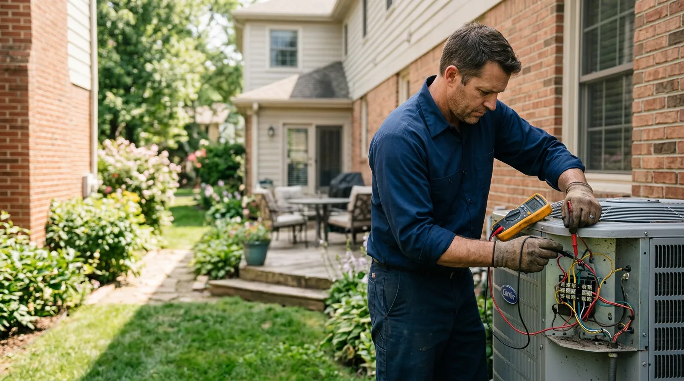 HVAC technician working near Lansing, NY